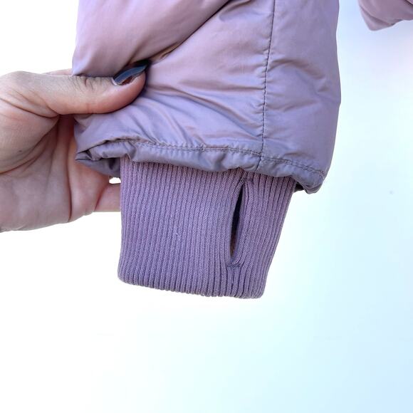 Z Supply Parker Puffer Cropped Jacket Mauve Purple Medium Pink Coat Winter - Picture 9 of 13